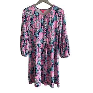 Lilly Pulitzer Auralia Dress Oyster Bay Navy Shroom With a View
